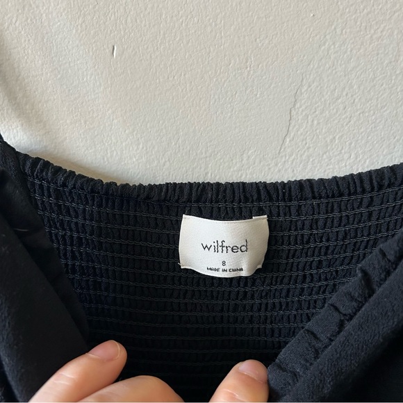 SOLD - Aritzia Wilfred Black Fable Dress Summer Mini Dress Size 8 - Picture 10 of 11